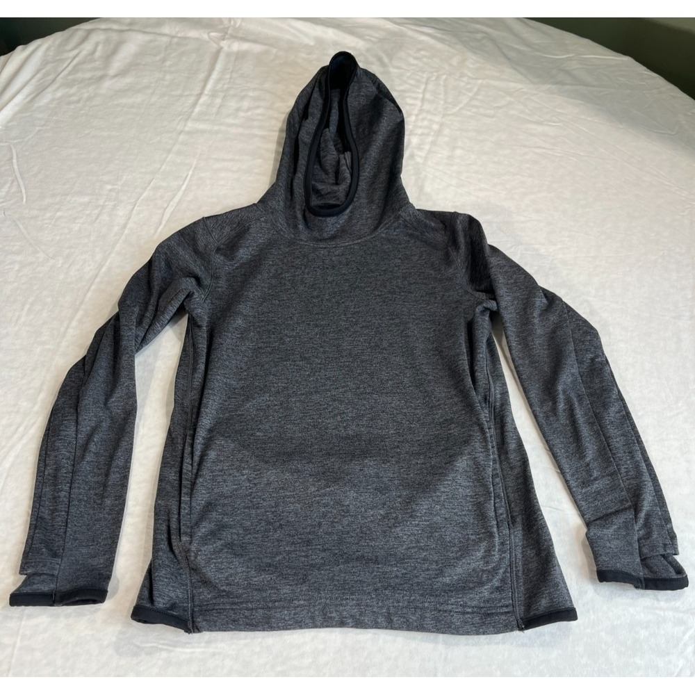Old Navy‎ Kids Active Hoodie S (6-7) Kangaroo Pocket Go-Dry Thumb Holes Gray